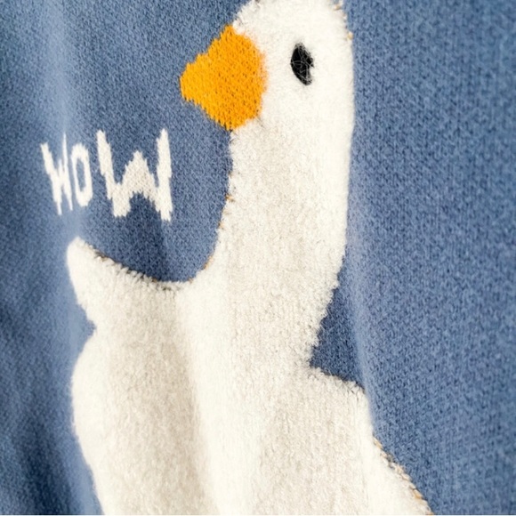 Aelfric Eden | Crew Goose Wow Sweater Mens Blue | L - Picture 3 of 5